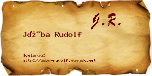 Jóba Rudolf névjegykártya