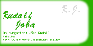 rudolf joba business card